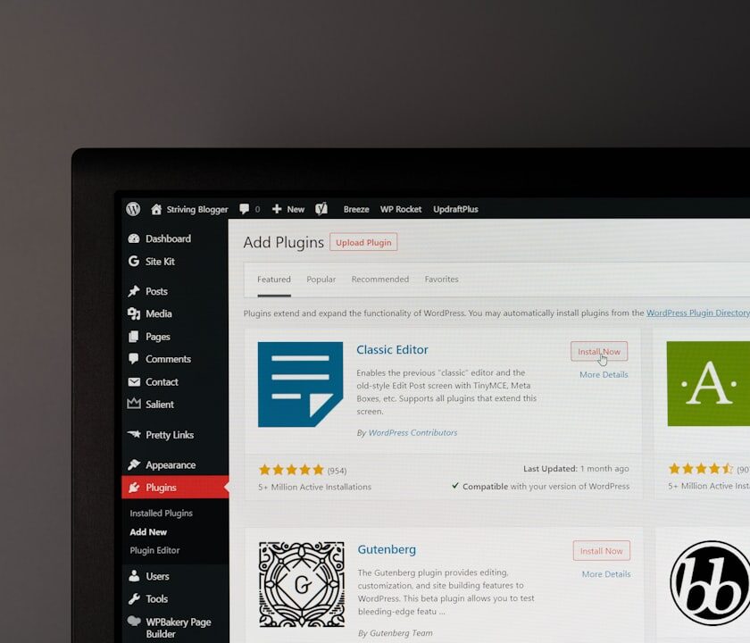 WordPress multisite maintenance dashboard with backups, updates, permissions, and monitoring icons
