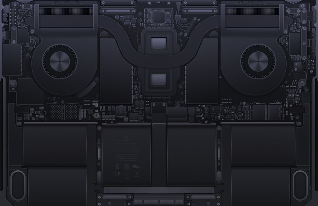 Cover illustration for Laptop motherboard repair guide showing tools, probes, and circuit traces