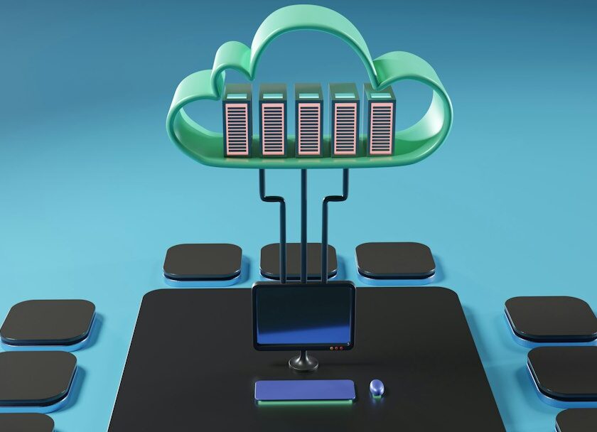 VPS hosting architecture concept illustration