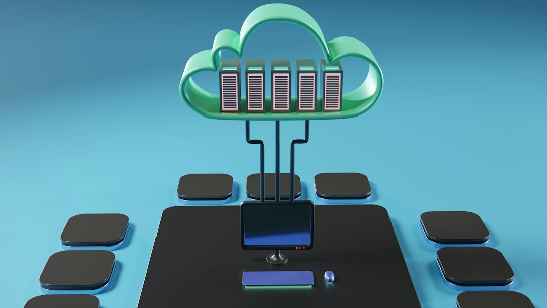 VPS hosting architecture concept cover illustration